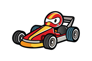 go kart vector illustration Transparent White Background