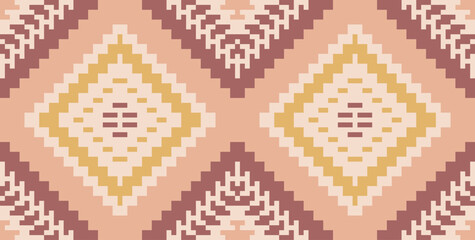 Oriental Arabic Floral Patternfolk Embroidery, Aztec Geometric Ornament Print. Design for Carpet, Wallpaper, Clothing, Wrapping, Fabric