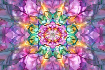 Mandala, tracery wheel mehndi design. Ethnic ornament, colorful doodle symmetry texture. Folk traditional spiritual tribal design. Curved shape, isolated on white.