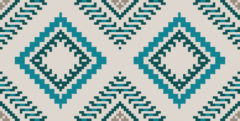 Indonesia Traditional Granny Square Patternfolk Embroidery, Aztec Geometric Ornament Print. Design for Carpet, Wallpaper, Clothing, Wrapping, Fabric