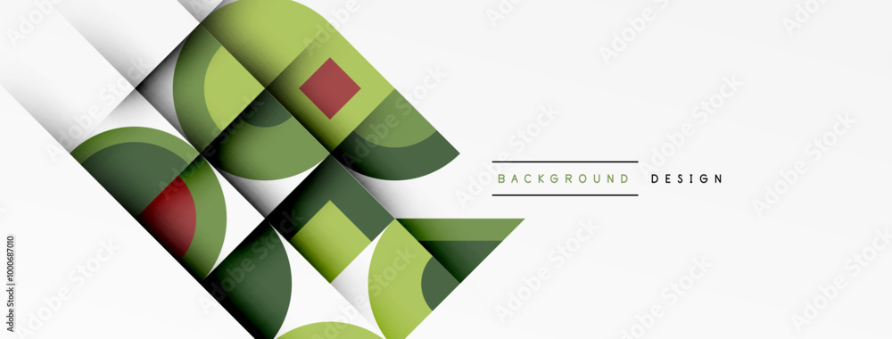 Poster geometric design abstract background - circles squares