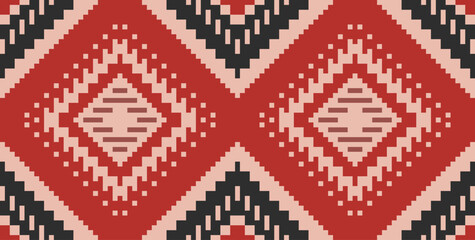 Indonesia Traditional Log Cabin Quilt Patternfolk Embroidery, Aztec Geometric Ornament Print. Design for Carpet, Wallpaper, Clothing, Wrapping, Fabric