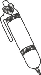 Pen handdrawn doodle school stuff