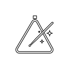 Triangle musical instrument icon
