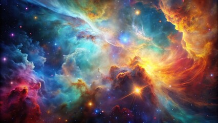 Fototapeta premium Abstract background resembling a colorful nebula in space, nebula, abstract, background, space, colors, galaxy, stars