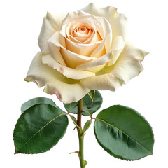 yellow rose isolated on white and transparent background