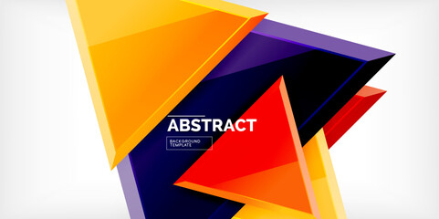 Triangle glass shapes geometric abstract background. Vector Illustration For Wallpaper, Banner, Background, Card, Book Illustration, landing page