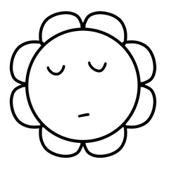 Flower Faces Outline