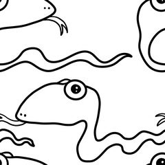 illustration of a cartoon snakes seamless pattern background fabric fashion design print wrapping paper digital illustration art texture textile wallpaper 