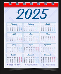 2025 Calendar Design.