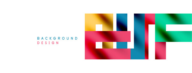 Fototapeta premium Colorful squares, lines minimal abstract background. Vector Illustration For Wallpaper, Banner, Background, Card, Book Illustration, landing page