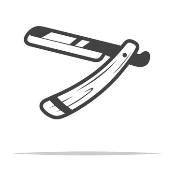 recommend clip art: Straight razor icon transparent vector isolated
