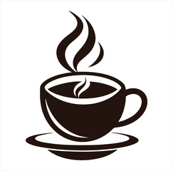 A vector illustration of a cup with coffee on white background 
