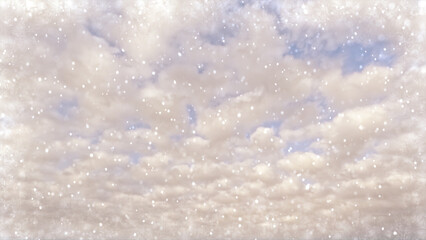 Obraz premium cute scurry on clouds on sky bg - photo of nature