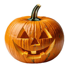 Halloween pumpkin isolated on white  and transparent background