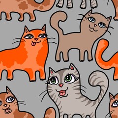 pattern with cats