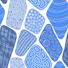 blue seamless abstract pattern background fabric fashion design print wrapping paper 