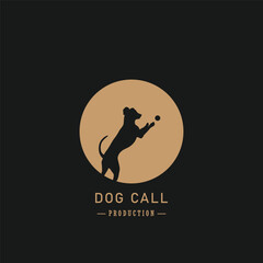 a black background with a dog on the front and the words  call .