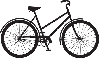 A vector illustration of a bike silhouette with a white background. 