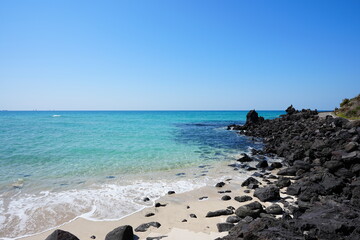 seaside walkway and clear sea