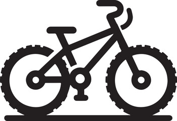 A vector illustration of a bike silhouette with a white background. 