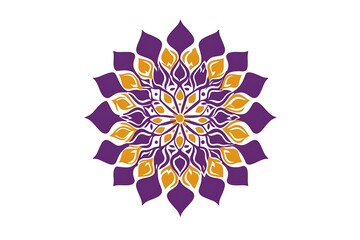 Mandala. Round Ornament Pattern. Ethnic vintage festive sun floral design