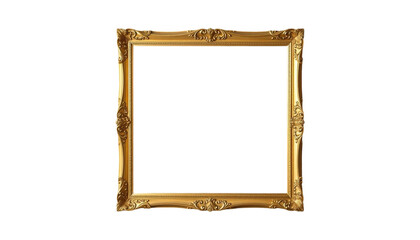 TRANSPARENT PNG ULTRA HD 8K Painting frame simple carved pinewood mahogany aluminum gold white wood square rectangular shape Smooth design delicate ornate carving against transparent background