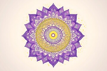 Mandala. Round Ornament Pattern. Ethnic vintage festive sun floral design