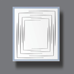 white frame on white background