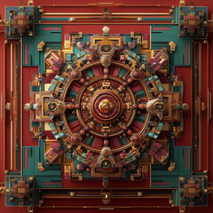 The illustrations feature intricate and complex patterns, combining geometric shapes and natural patterns.