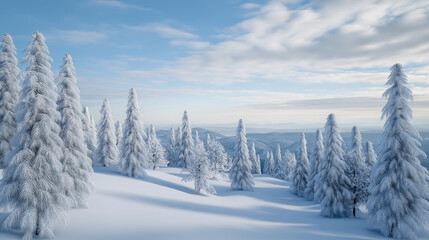 Fototapeta premium Majestic sunset in the winter mountains landscape. Dramatic sky.
