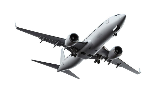 Passenger plane on a transparent background