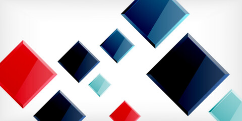 Shiny glossy metallic or plastic square design background. Vector Illustration For Wallpaper, Banner, Background, Card, Book Illustration, landing page