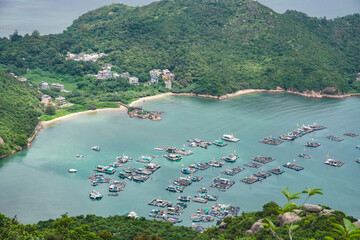 The beautiful landscape of the fisherman village and the community on Lamma island, Hong Kong