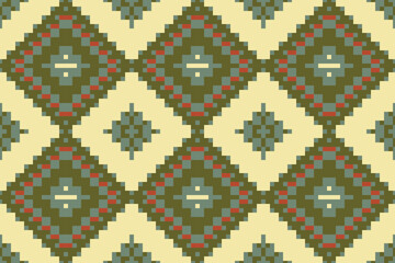 Moroccan Geometric Ethnic Patternfolk Embroidery, Aztec Geometric Ornament Print. Design for Carpet, Wallpaper, Clothing, Wrapping, Fabric