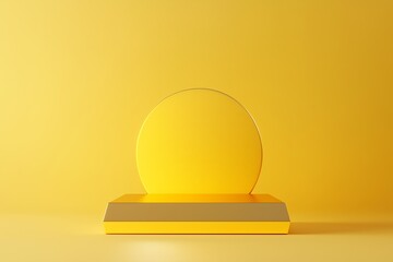 beautiful empty golden metallic podium with Christmas baubles