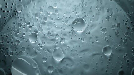 Close-up of Water Droplets on a Glass Surface