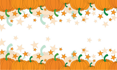 Pumpkin Star Halloween Border Background