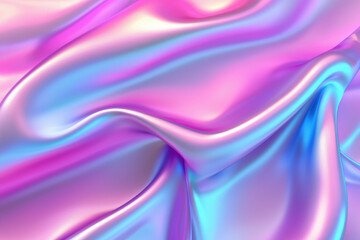 Obraz premium Pink and blue satin fabric forming abstract background