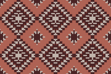 Tribal Art Simple Arabic Geometric Patternfolk Embroidery, Aztec Geometric Ornament Print. Design for Carpet, Wallpaper, Clothing, Wrapping, Fabric