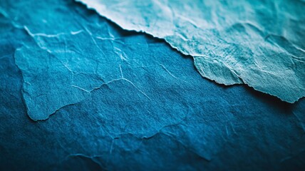 Naklejka premium Macro Shot of Handmade Blue Paper Texture .generative ai