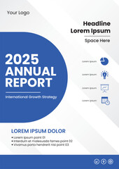 A4 flyer design for corporate business with modern background. With blue and circle shape