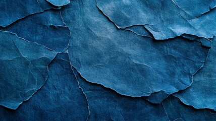Fototapeta premium Macro Shot of Handmade Blue Paper Texture .generative ai
