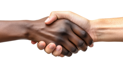 handshake isolated on white background