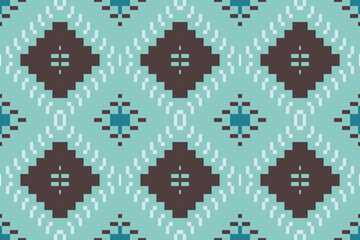 Nordic Ethnic Ikat Patternfolk Embroidery, Aztec Geometric Ornament Print. Design for Carpet, Wallpaper, Clothing, Wrapping, Fabric