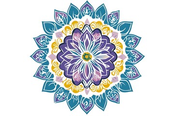 Colorful mandala  illustartion art.