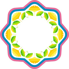 トリコロールのイチョウのフレームその3