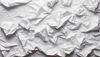 Obraz premium white crumpled paper background texture pattern overlay