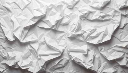 Obraz premium white crumpled paper background texture pattern overlay
