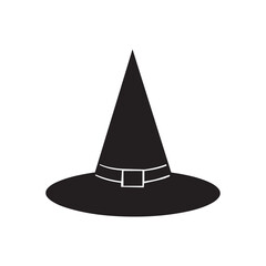 Fototapeta premium halloween hat Vector illustration in black and white - Halloween Clipart Design Sublimation 